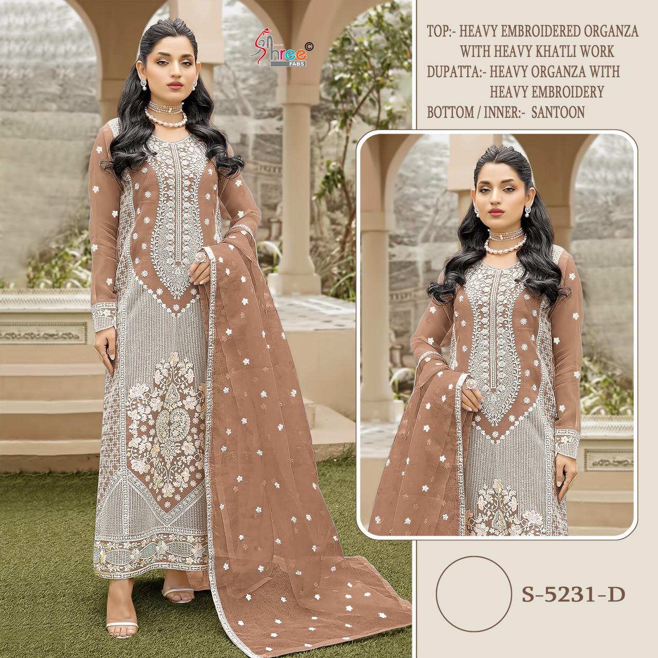 Shree Fabs S 5231 Embroidered Pakistani Suits Wholesale Catalog