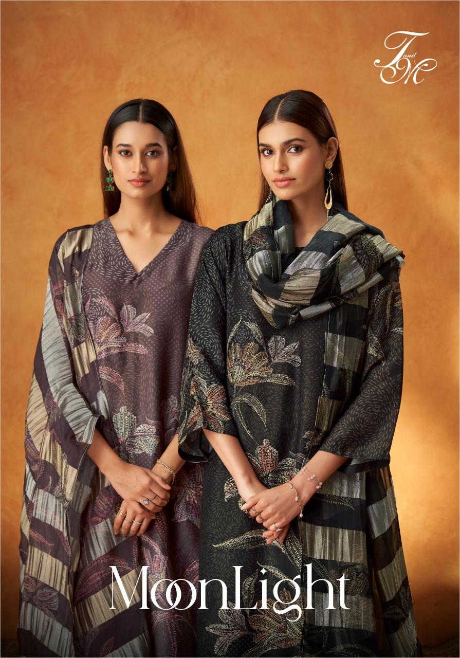 T&M Moonlight Viscose Simmer Digital Printed Salwar Kameez Wholesale Catalog