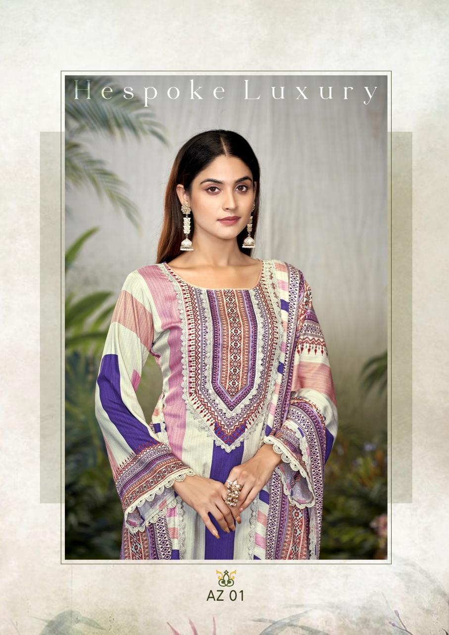 The Hermitage Shop Azaa Vol 2 unstitched salwar kameez wholesalers in mumbai