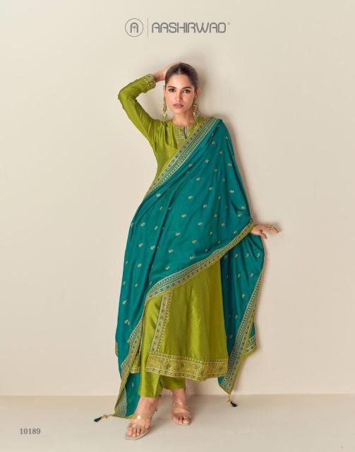 Aashirwad Azara Silk Designer Salwar Kameez Wholesale Catalog