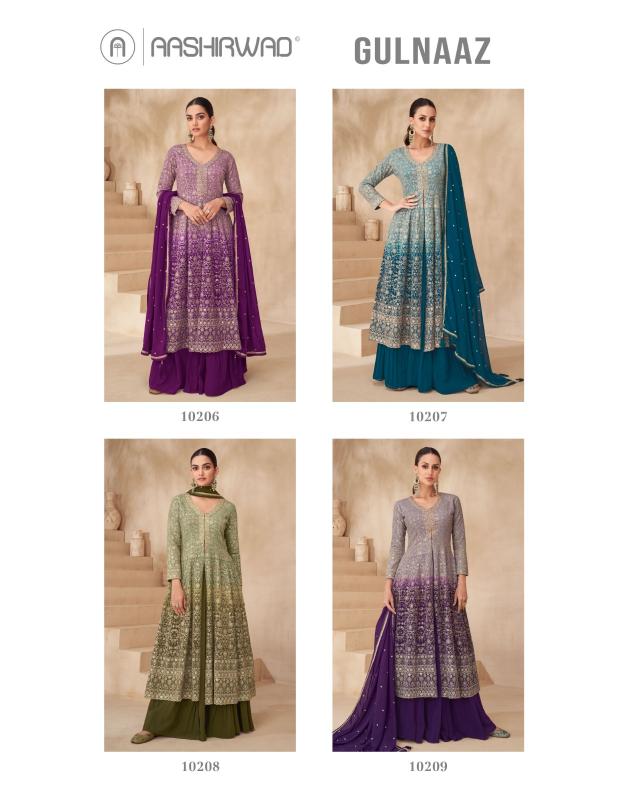 Aashirwad Gulnaaz Catalog Georgette Designer Salwar Kameez