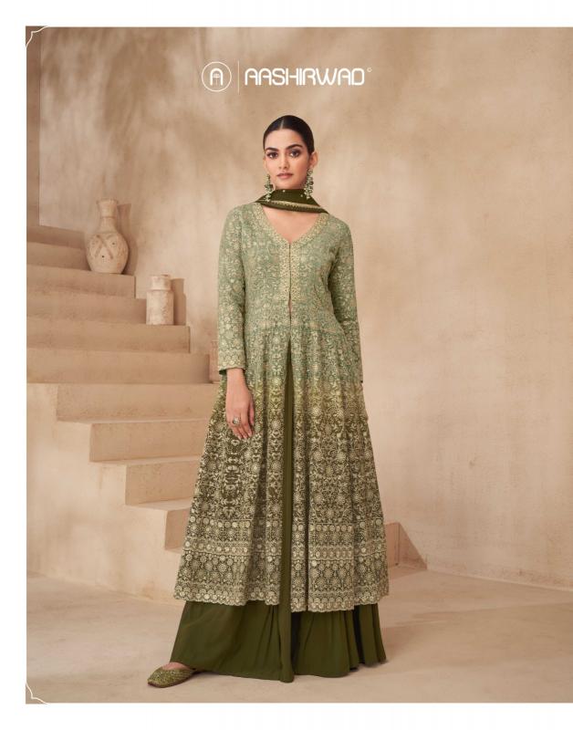 Aashirwad Gulnaaz Catalog Georgette Designer Salwar Kameez