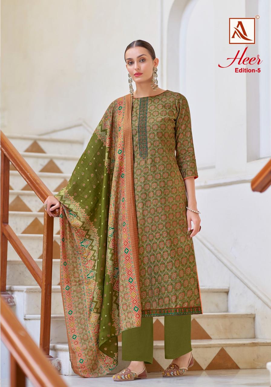 Alok Heer Vol 5 Catalog dress material wholesale market in india cheapest