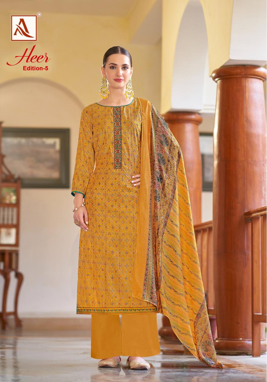 Alok Heer Vol 5 Catalog dress material wholesale market in india cheapest