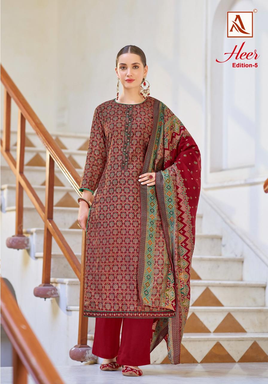 Alok Heer Vol 5 Catalog dress material wholesale market in india cheapest