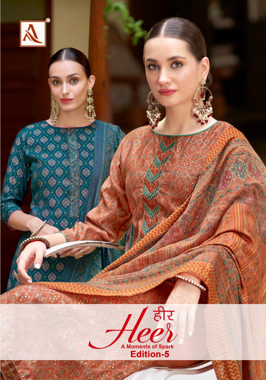 Alok Heer Vol 5 Catalog dress material wholesale market in india cheapest