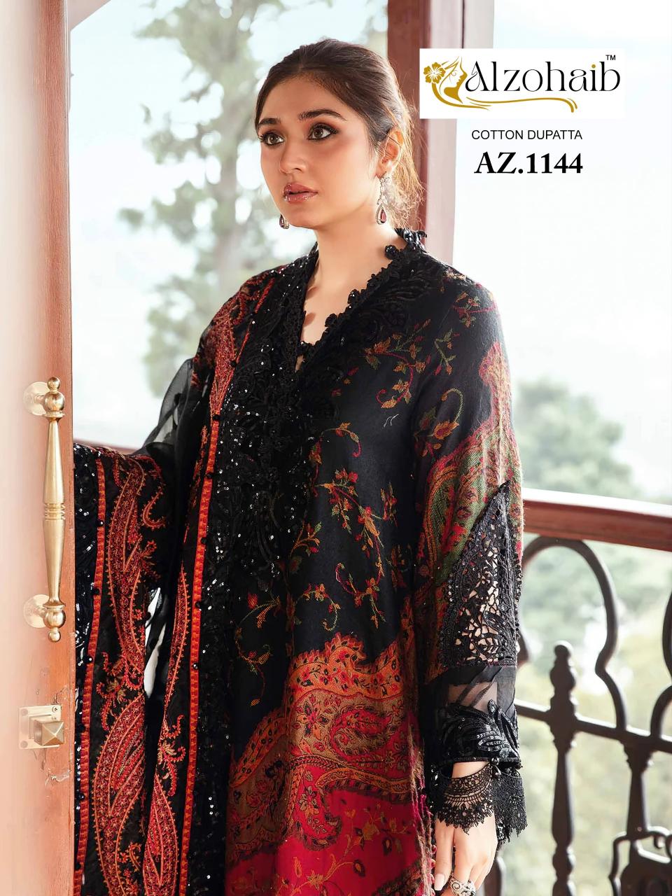 Alzohaib Az 1144 Cotton Dupatta pakistani suits in mumbai