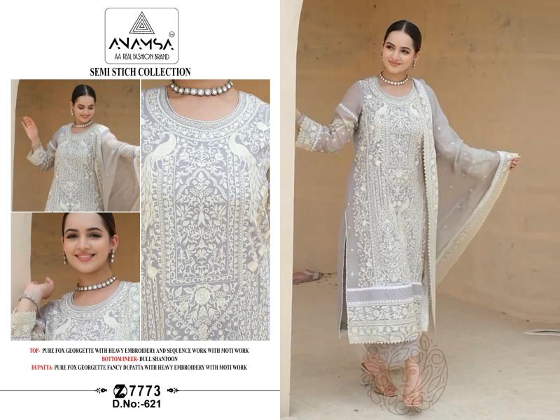 Anamsa 621 Georgette Embroidered wholesale original pakistani suits on line