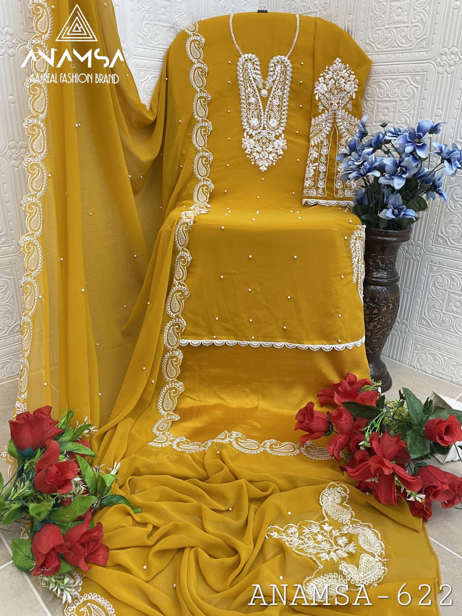 Anamsa 622 Embroidered pakistani suits for women