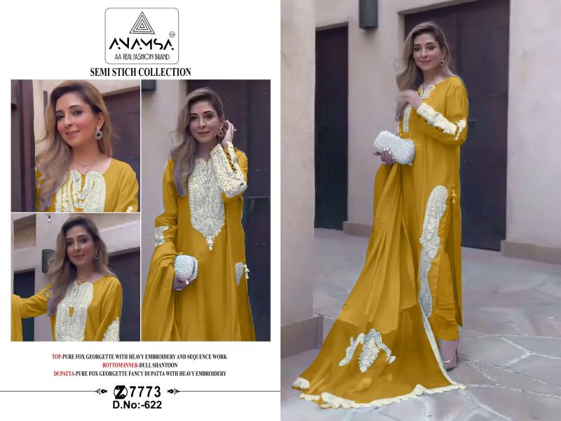 Anamsa 622 Embroidered pakistani suits for women