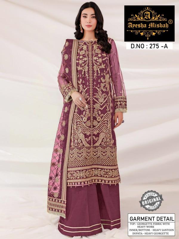Ayesha Misbah 275 Catalog Georgette winter suits ethnic pakistani