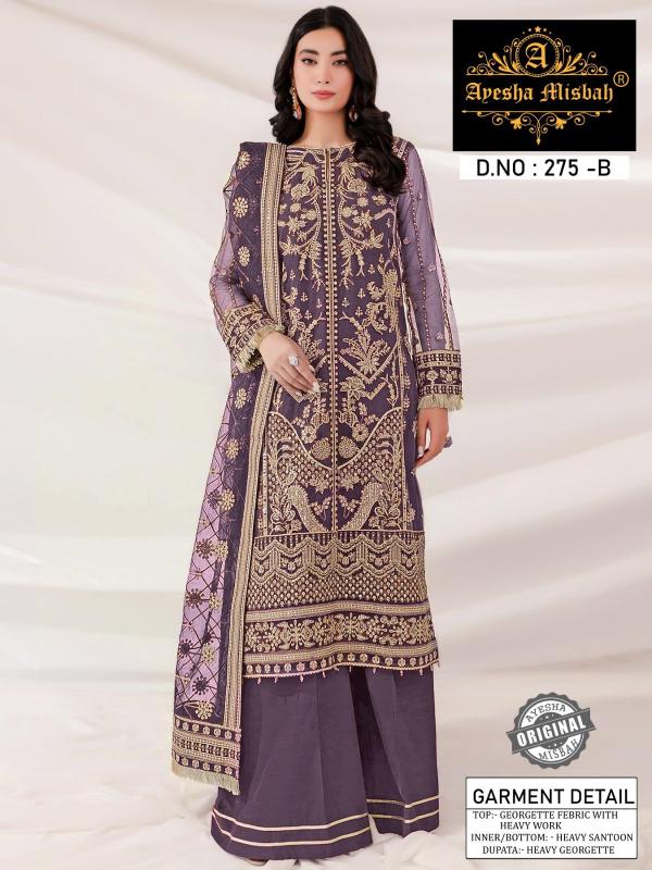 Ayesha Misbah 275 Catalog Georgette winter suits ethnic pakistani