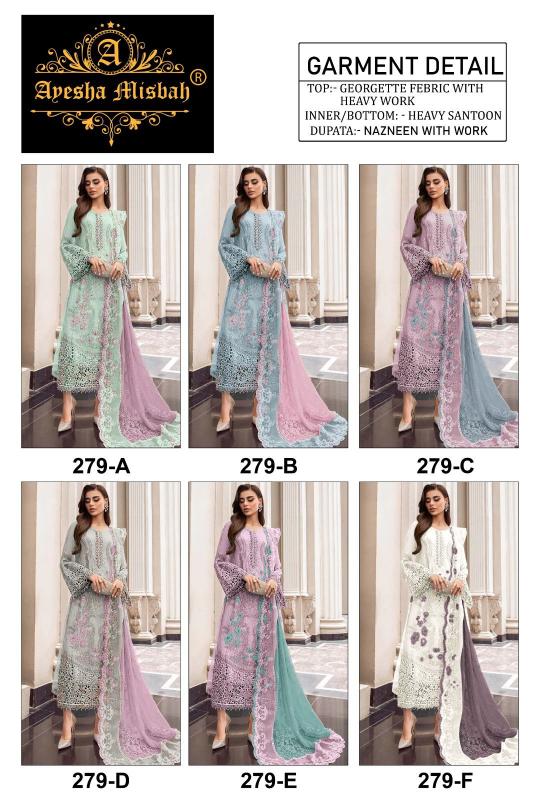 Ayesha Misbah 279 Catalog Georgette pakistani net suits