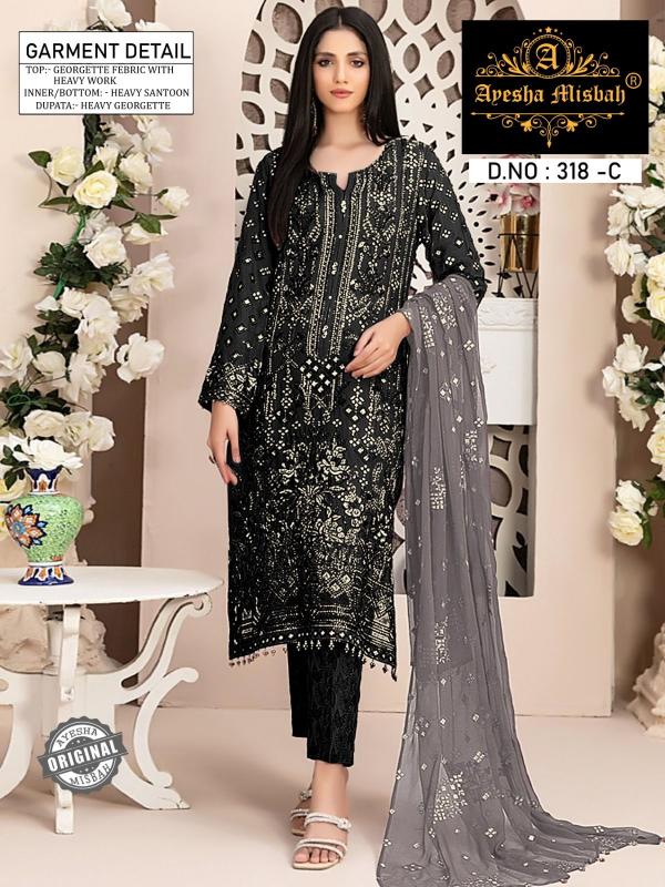 Ayesha Misbah 318 Catalog Georgette pakistani suit ke design