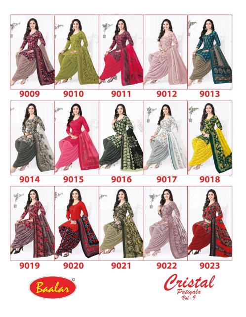 Baalar Cristal Vol-09 – Dress Material - Wholesale Catalog