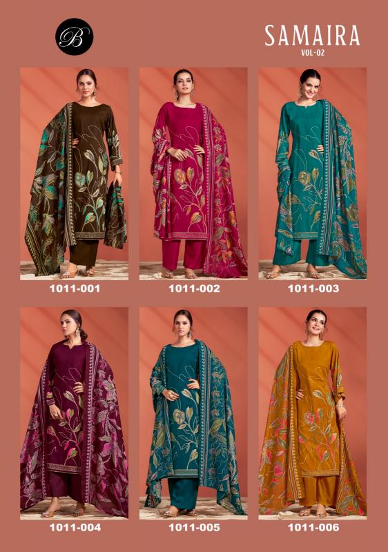 BelliZa Samaira Vol 2 buy dress material wholesale surat textile catalogue