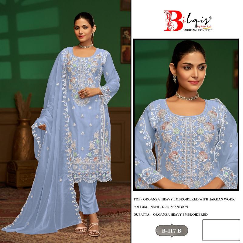 Bilqis B 117 A To D Pakistani Suits Wholesale catalog