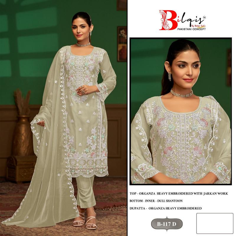 Bilqis B 117 A To D Pakistani Suits Wholesale catalog