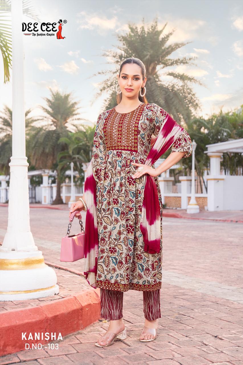 Deecee Kanisha Catalog kurtis manufacturing in polarish parvat patiya surat
