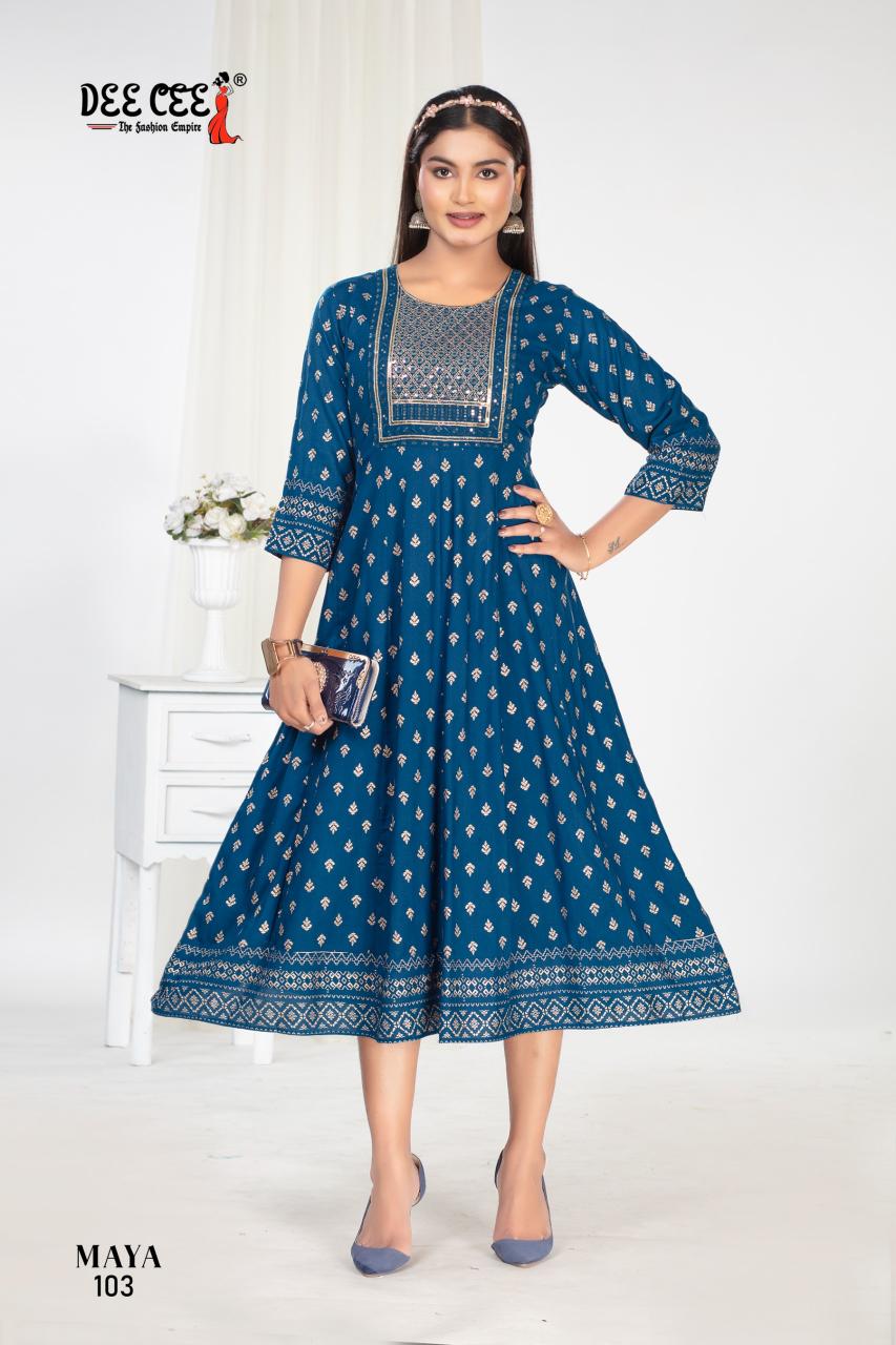 Deecee Maya Catalog kurti fabric manufacturer in surat