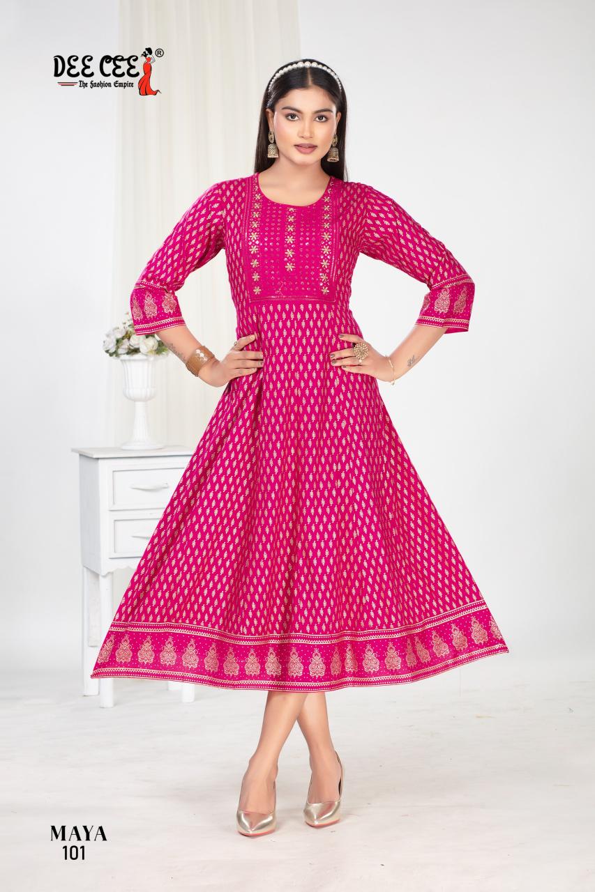 Deecee Maya Catalog kurti fabric manufacturer in surat