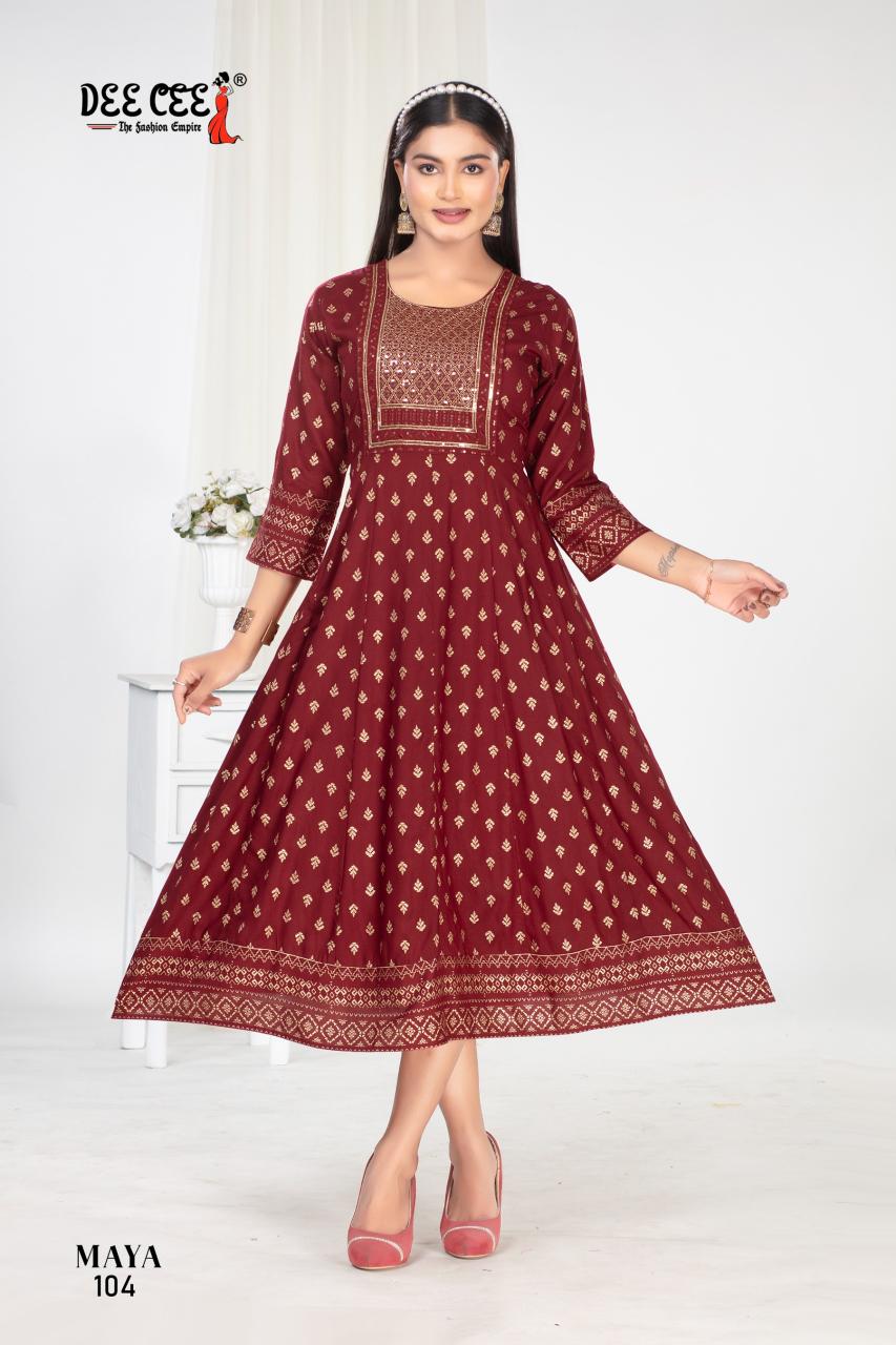 Deecee Maya Catalog kurti fabric manufacturer in surat