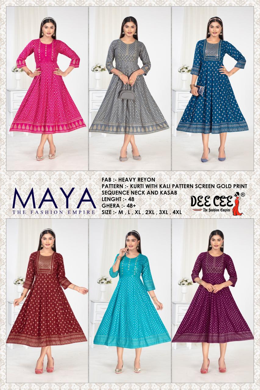 Deecee Maya Catalog kurti fabric manufacturer in surat