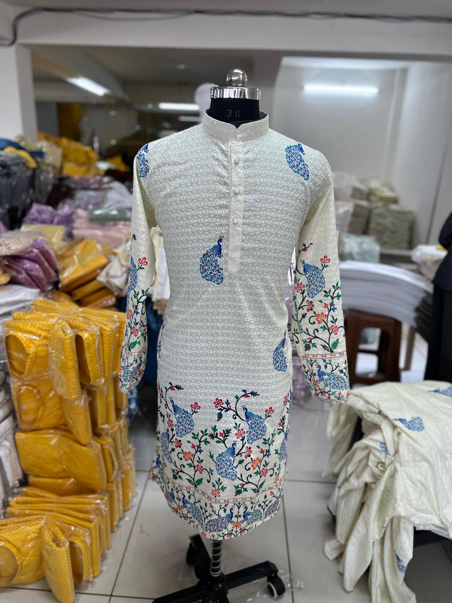 Felocity Lucknowi Works 1 Digital Printed Mens readymade kurtis manufacturers in surat
