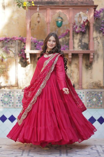 Felocity Luna Vol 11 Catalog Georgette Latest Designed Gown kurtis surat