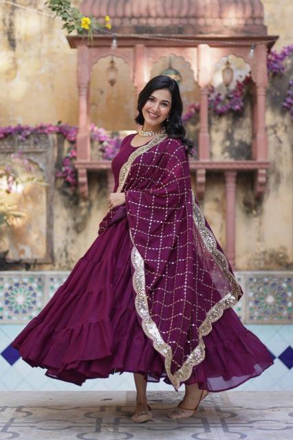Felocity Luna Vol 11 Catalog Georgette Latest Designed Gown kurtis surat