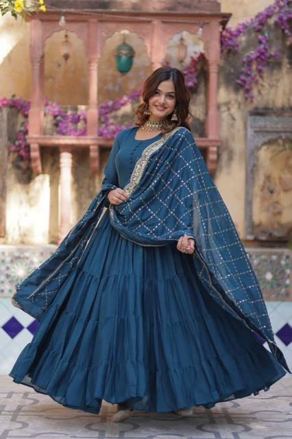 Felocity Luna Vol 11 Catalog Georgette Latest Designed Gown kurtis surat