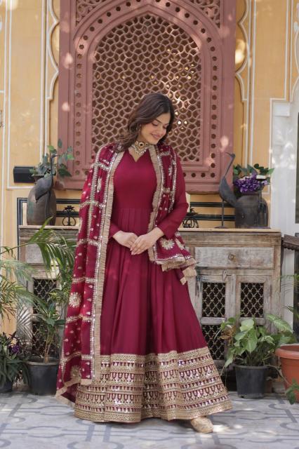 Felocity Luna Vol 12 Catalog Embroidered Georgette Gown wholesale jaipur kurti