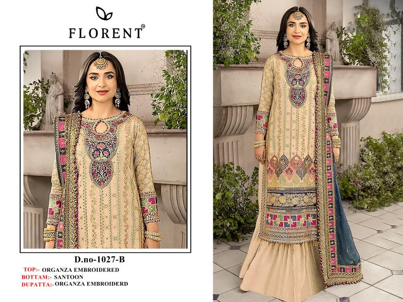 Florent 1027 A To D Embroidered Pakistani Salwar Kameez Wholesale Catalog 