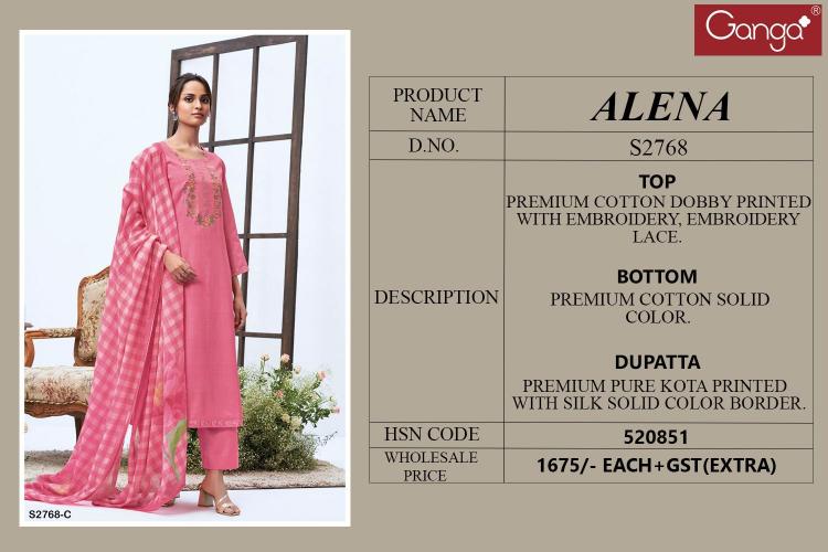 Ganga Alena 2768 wholesale dealers of salwar kameez in bangalore