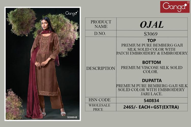 Ganga Ojal 3069 indian salwar kameez wholesaler