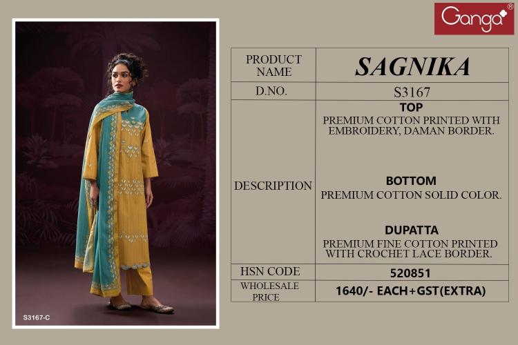Ganga Sagnika 3167 catalog www wholesale salwar kameez with price