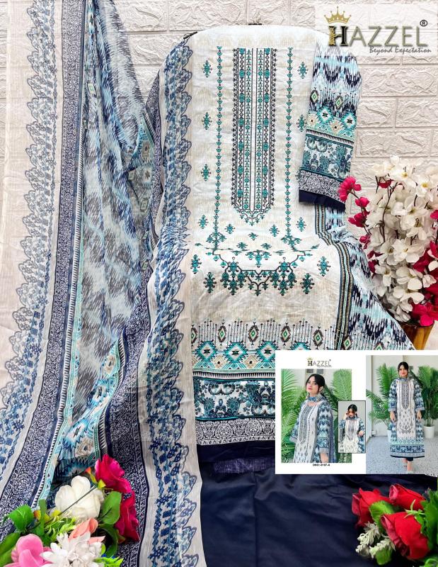 Hazzel 0107 ABCD Cotton Dupatta pakistani suits wholesale in delhi