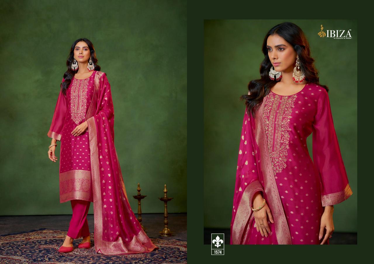 Ibiza Parakriti Pure Banglory Silk Jacquard Salwar Kameez Wholesale Catalog