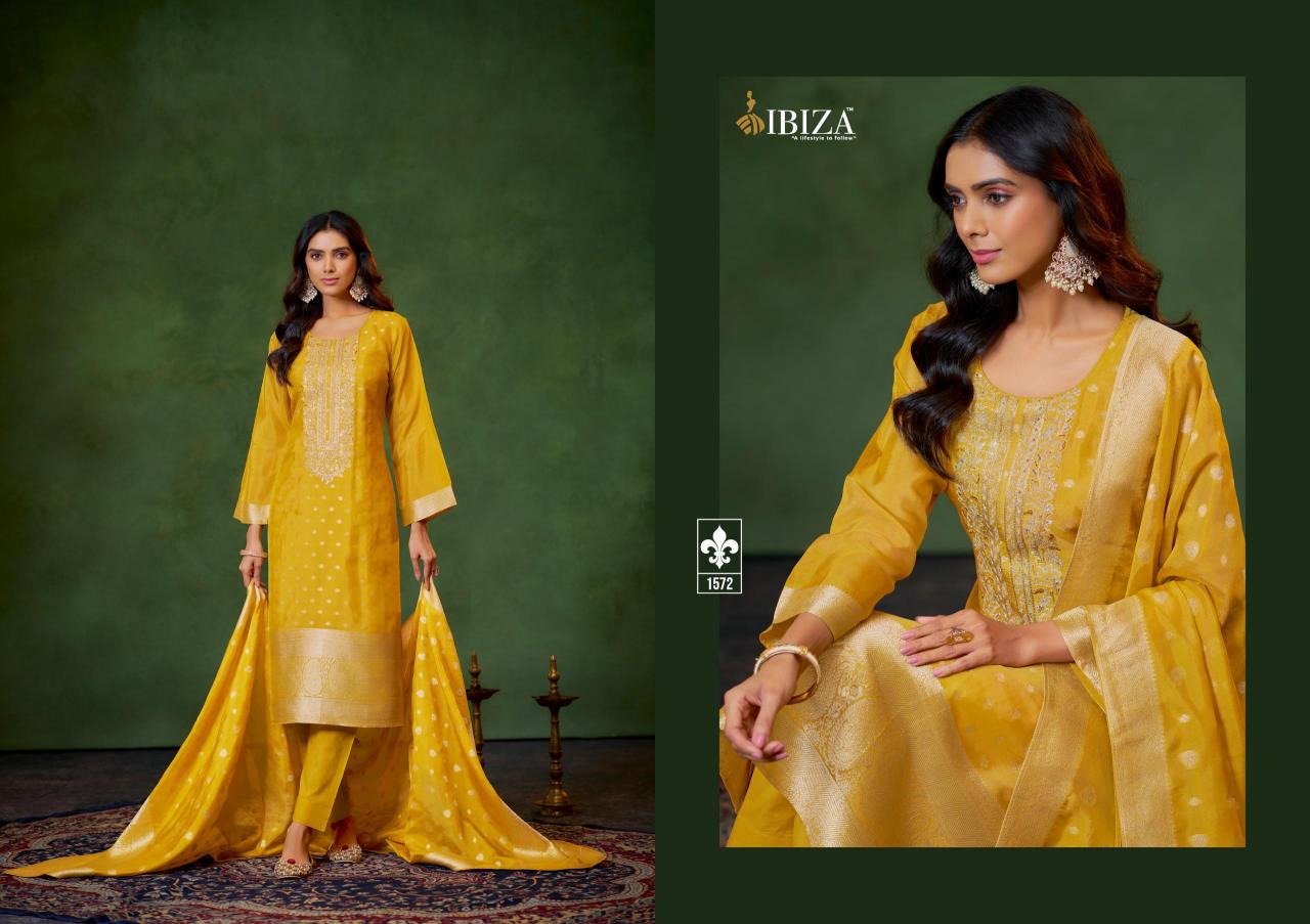 Ibiza Parakriti Pure Banglory Silk Jacquard Salwar Kameez Wholesale Catalog