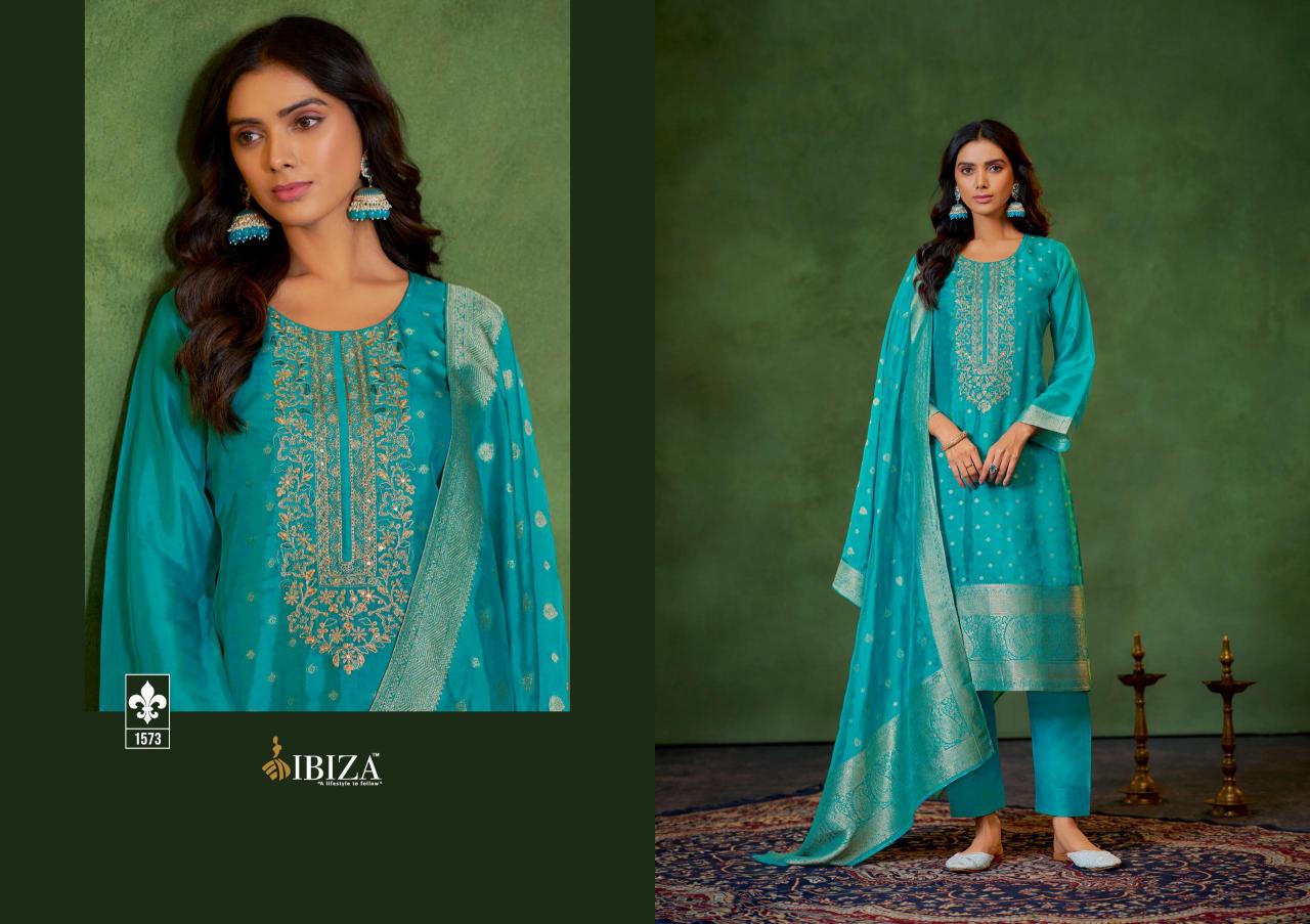 Ibiza Parakriti Pure Banglory Silk Jacquard Salwar Kameez Wholesale Catalog