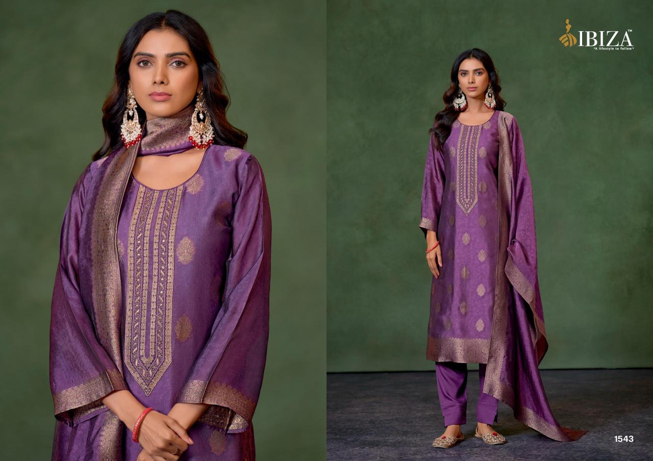 Ibiza Tariq Pure Banglory Silk Jacquard Salwar Kameez Wholesale Catalog