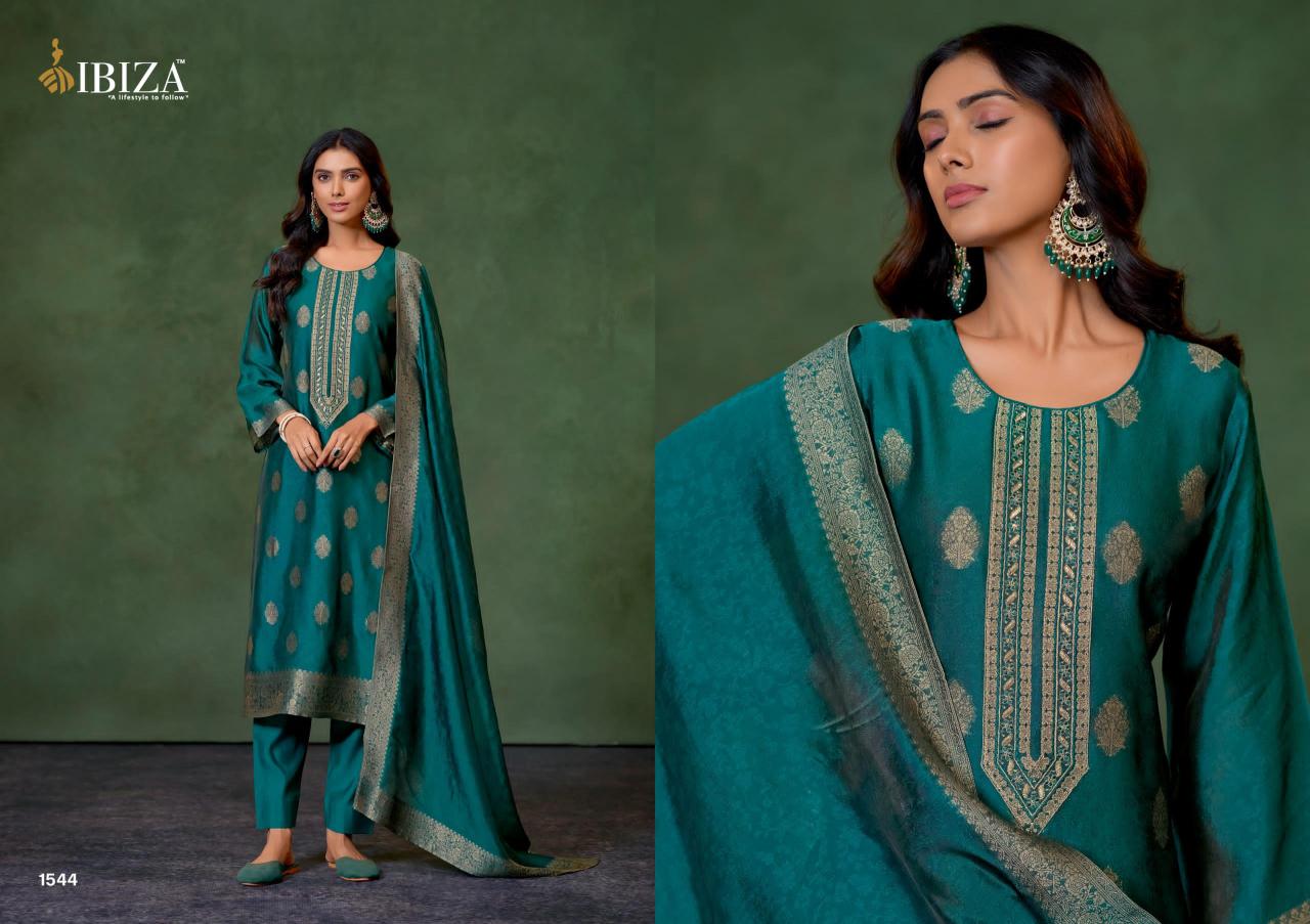 Ibiza Tariq Pure Banglory Silk Jacquard Salwar Kameez Wholesale Catalog