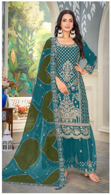 Khas 328 Catalog Organza Embroidered Ready Made pakistani gharara suits