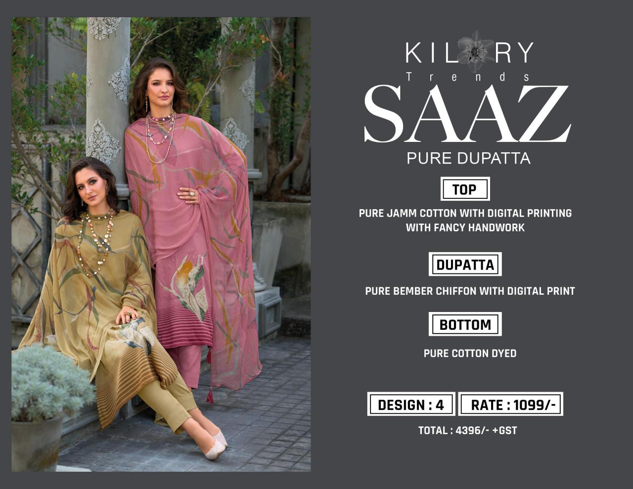 Kilory Saaz Catalog indian salwar kameez wholesaler