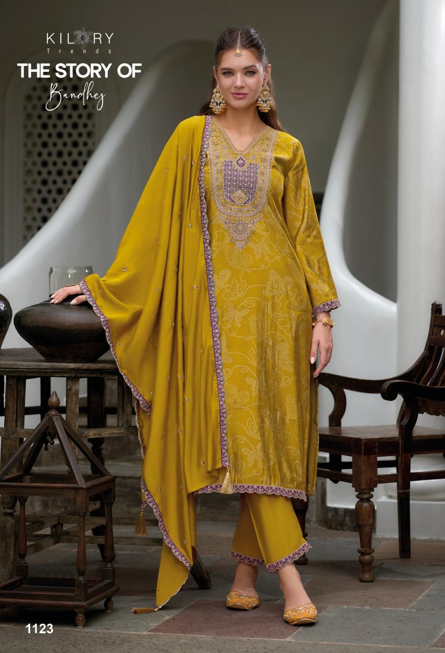Kilory The Story Of Bandhej work salwar kameez wholesale