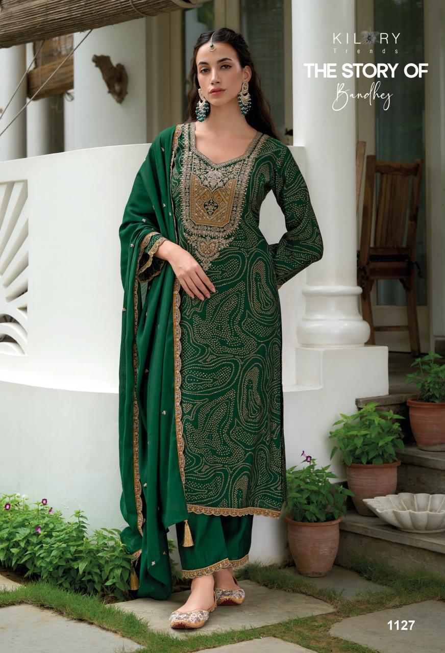 Kilory The Story Of Bandhej work salwar kameez wholesale