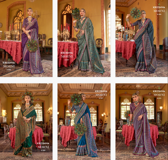 Kreshva Morni Catalog  printed saree manufacturer all over india