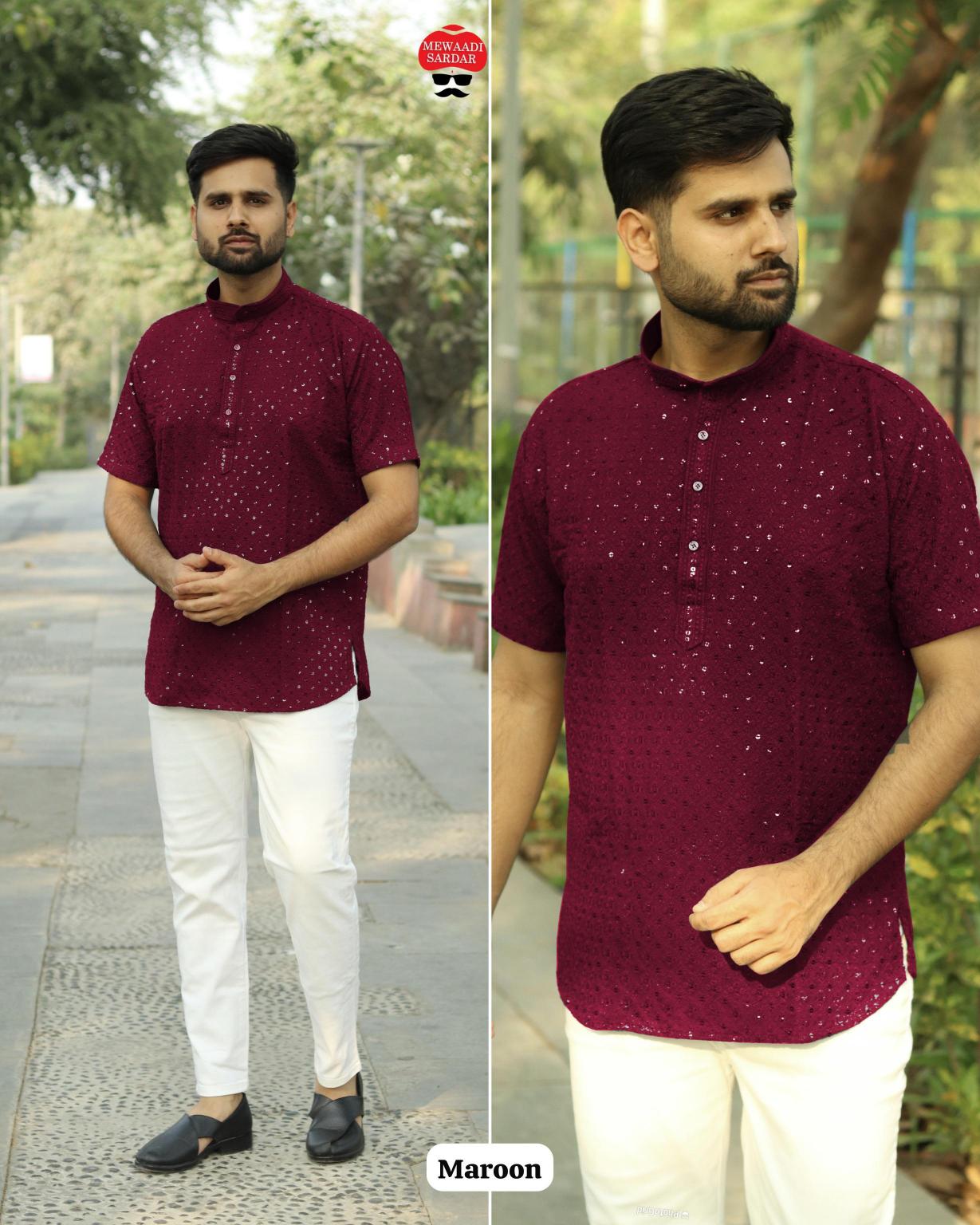 Mewaadi Sardar Chikankari Catalog Rayon Short kurti catalogue ahmedabad