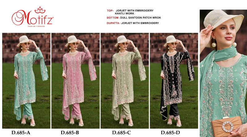 Motifz 685 Georgette pakistani suits online