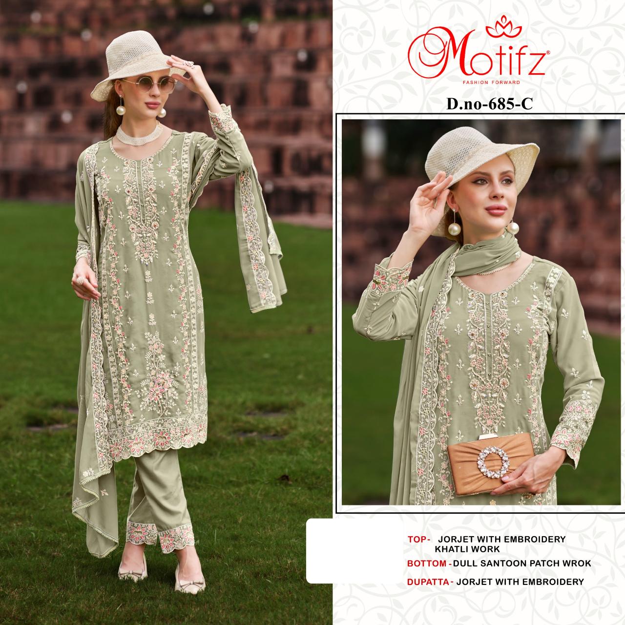 Motifz 685 Georgette pakistani suits online